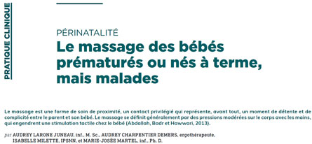 New publication in Perspective Infirmière