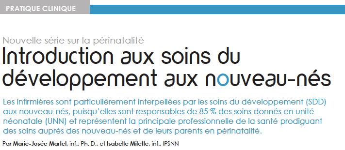 New publication in Perspective Infirmière