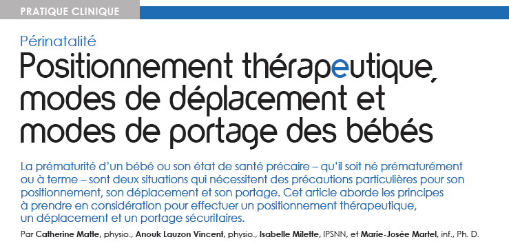New publication in Perspective Infirmière